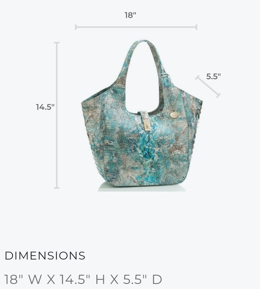 BRAHMIN NWT Designer Shoulder Bag Tote Italian Leather Embossed - Picture 6 of 11